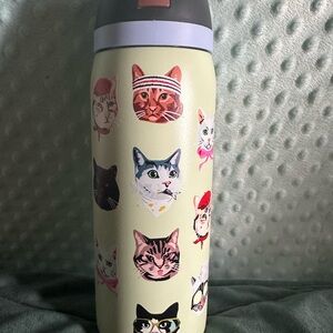 Owala Cat Print Insulated Water Bottle - Pastel Green